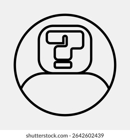 Icon anonymity. Crypto currency elements. Icon in line style.