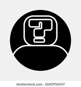 Icon anonymity. Crypto currency elements. Icon in glyph style.