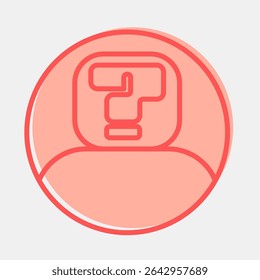 Icon anonymity. Crypto currency elements. Icon in two tone style.