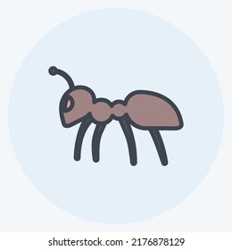 Icon Ant 2. suitable for Animal symbol. color mate style. simple design editable. design template vector. simple symbol illustration