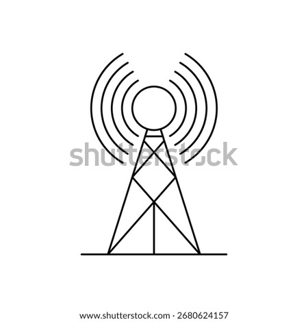 icon antenna broadcast vector design template