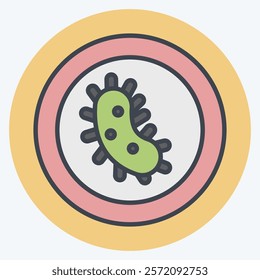 Icon Anti Bacterial. related to Fabric symbol. color mate style. simple design editable