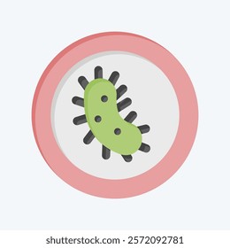 Icon Anti Bacterial. related to Fabric symbol. flat style. simple design editable