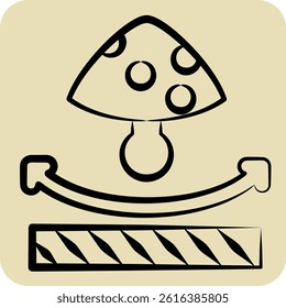 Icon Anti Fungal. related to Fabric symbol. hand drawn style. design editable