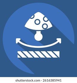 Icon Anti Fungal. related to Fabric symbol. long shadow style. design editable