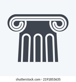Icon Antiquity. suitable for education symbol. glyph style. simple design editable. design template vector. simple illustration