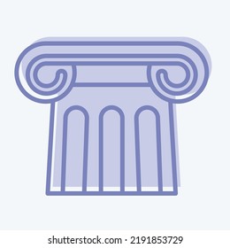 Icon Antiquity. suitable for education symbol. two tone style. simple design editable. design template vector. simple illustration