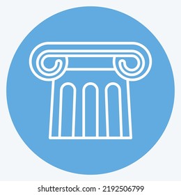 Icon Antiquity. suitable for education symbol. blue eyes style. simple design editable. design template vector. simple illustration