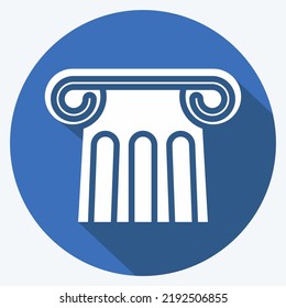 Icon Antiquity. suitable for education symbol. long shadow style. simple design editable. design template vector. simple illustration
