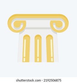 Icon Antiquity. suitable for education symbol. flat style. simple design editable. design template vector. simple illustration