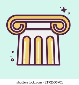 Icon Antiquity. suitable for education symbol. MBE style. simple design editable. design template vector. simple illustration