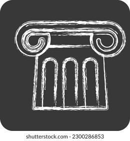Icon Antiquity. suitable for education symbol. chalk Style. simple design editable. design template vector. simple illustration