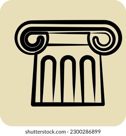 Icon Antiquity. suitable for education symbol. hand drawn style. simple design editable. design template vector. simple illustration