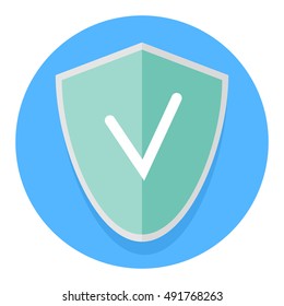 Icon antivirus application. Internet security and computer antivirus, malware and firewall, vector illustration