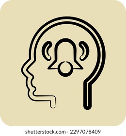 Icon Anxiety. related to Psychology Personality symbol. glyph style. simple design editable. simple illustration