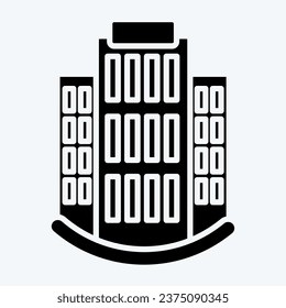 Icon Apartments. related to Icon Building symbol. glyph style. simple design editable. simple illustration