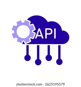 Ícone de uma interface de api, isolada em um plano de fundo limpo.