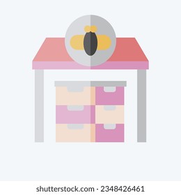 Icon Apiary. in Zusammenhang mit dem Symbol für Apiäre stehen. Flachstil. einfaches Design bearbeitbar. einfache Abbildung