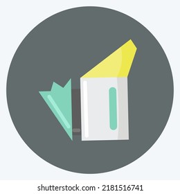 Icon Apiary Smoker. suitable for Bee Farm. Flat Style. simple design editable. design template vector. simple illustration