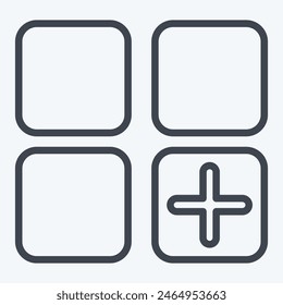 Icon App. related to Button Download symbol. line style. simple design illustration
