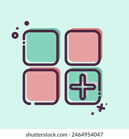 Icon App. related to Button Download symbol. MBE style. simple design illustration