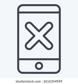 Icon App. related to Exclamation symbol. line style. design editable