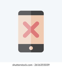 Icon App. related to Exclamation symbol. flat style. design editable