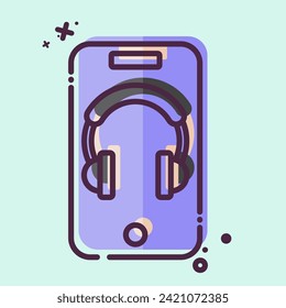 Icon App. related to Podcast symbol. MBE style. simple design editable. simple illustration