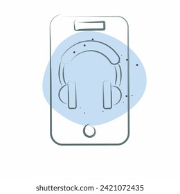 Icon App. related to Podcast symbol. Color Spot Style. simple design editable. simple illustration