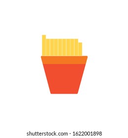 icon appetizing tasty French fries isolated on a white background