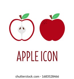 Icon of an apple. Basic healthy food icon.