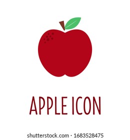 Icono de una manzana. Icono básico de comida sana.