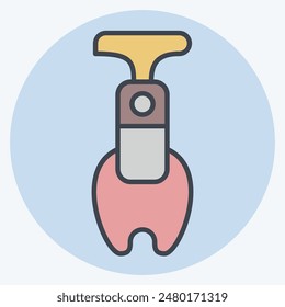 Icon Apple Corer. related to Kitchen Tool symbol. color mate style. simple design illustration