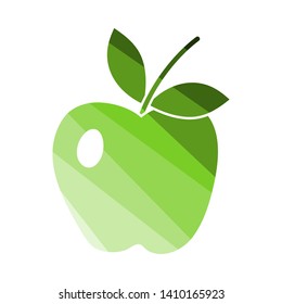 Icon Of Apple. Flat Color Ladder Design. Vector Illustration.