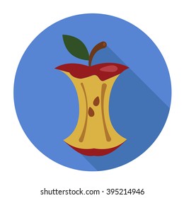 Icon Apple. Flat icon Apple. The picture of the Apple flat design. Vector Apple. Flat design