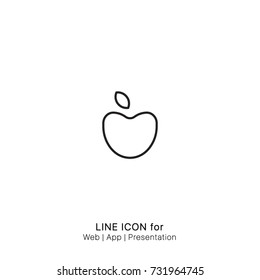 Icon apple graphic design single icon vector