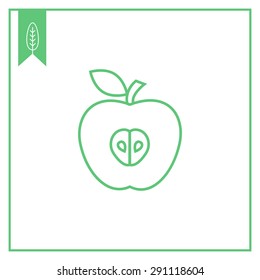 Icon of apple half