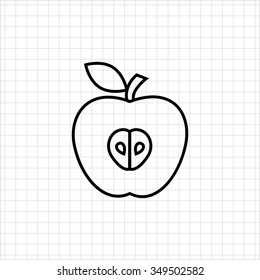 Icon of apple half