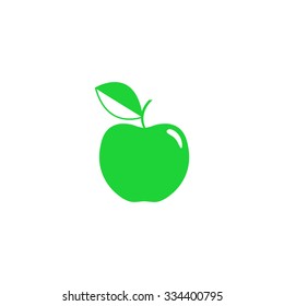 Icon apple with a leaf.
