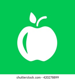 icon Apple on green background
