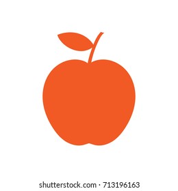 icon apple red