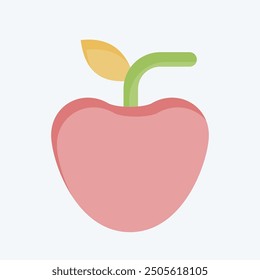 Icon Apple. related to Breakfast symbol. flat style. simple illustration