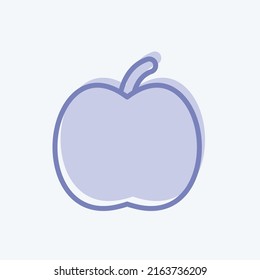 Icon Apple. suitable for Garden symbol. two tone style. simple design editable. design template vector. simple symbol illustration