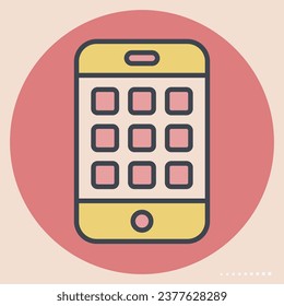 Icon Applications. related to Communication symbol. color mate style. simple design editable. simple illustration