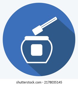 Icon Applicator. suitable for Spa symbol. long shadow style. simple design editable. design template vector. simple symbol illustration