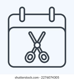 Icon Appointment. related to Barbershop symbol. Beauty Saloon. simple illustration
