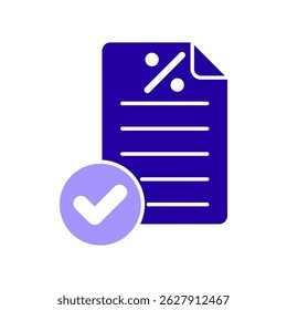 Icon a approval, isolated against a clean background.