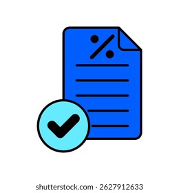 Icon a approval, isolated against a clean background.