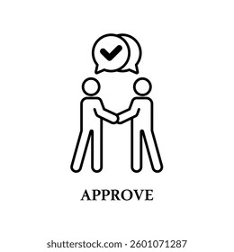 Icon a approved, isolated against a clean background.