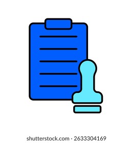 Icono aprobado, aislado contra un fondo limpio.